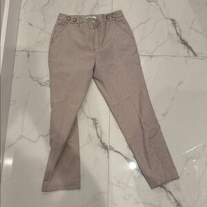 Grace Tan Striped Women's Trousers